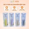Set Thìa Ăn Dặm Silicon Kèm Hộp TGM Cho Bé
