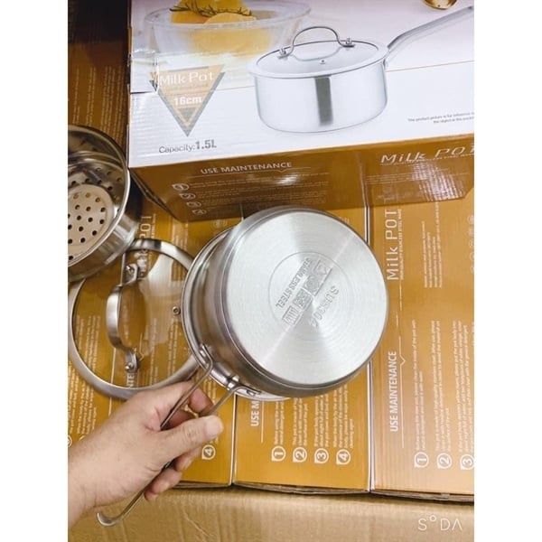 Nồi Kèm Xửng Hấp Milk Pot 16Cm Sub304