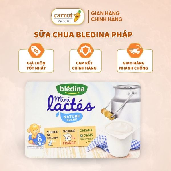 Sữa Chua BLEDINA Pháp - Mẫu Mới, Dành Cho Bé Tập Ăn, Dễ Dàng Mang Đi, Nhiều Canxi - 55g