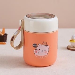 Bình Ủ Cháo Bear Family 500ML Có Kèm Theo Thìa