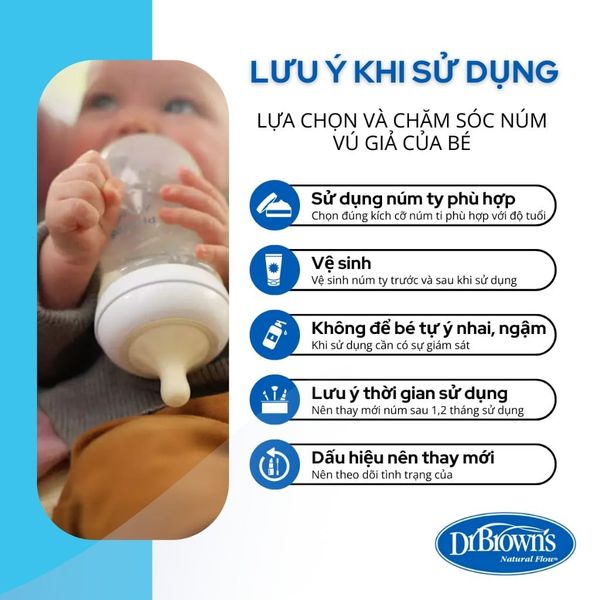 Núm Ti Dr Brown Cổ Hẹp Tách Lẻ Đủ Size