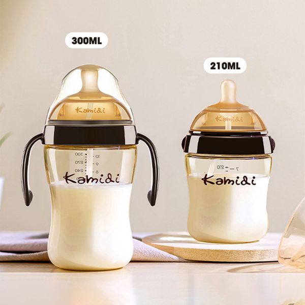 Bình Sữa Kamidi Chất Liệu PPSU 210ML, 300ML  - Bình Sữa Kamidi Chất Liệu Silicon Nâu Chính Hãng