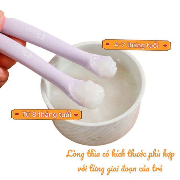 Thìa Silicon Misan Cho Bé Từ 3-8M, Muỗng Tập Ăn Dặm, Chất Liệu An Toàn