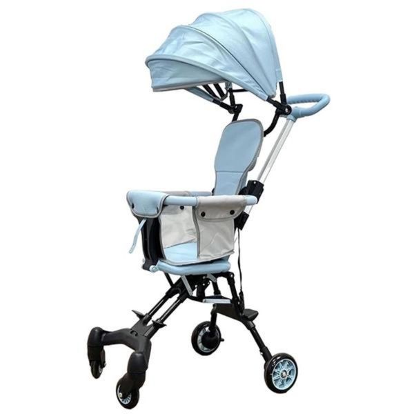 Xe Đẩy Gấp Gọn UMOO - Có Mái Che, An Toàn Cho Bé, Đệm Ngồi 4 Mặt - 40Kg