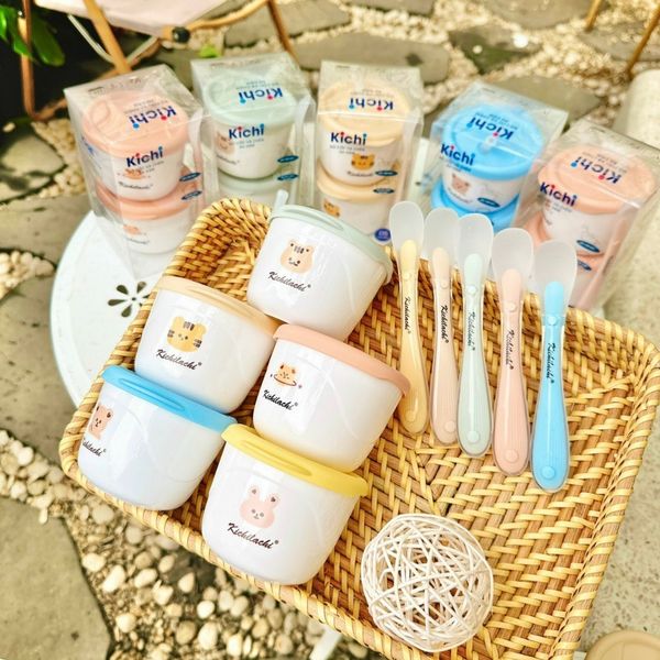 Bộ Cốc Và Chén Ăn Dặm Cho Bé Kichi Kèm Muỗng