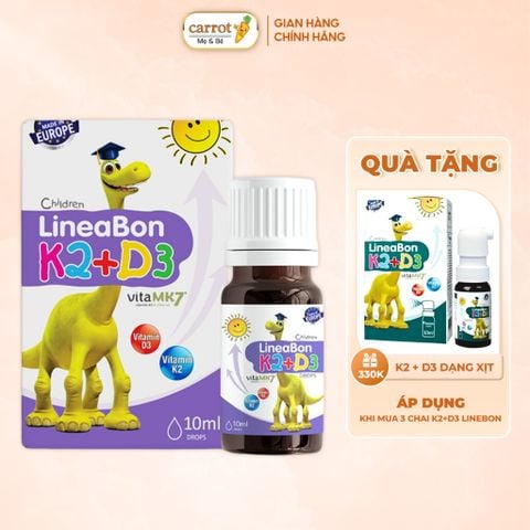 D3 K2 Lineabon Bổ Sung Vitamin D3 Cho Trẻ Sơ Sinh, Hấp Thụ Canxi Tăng Chiều Cao Cho Trẻ