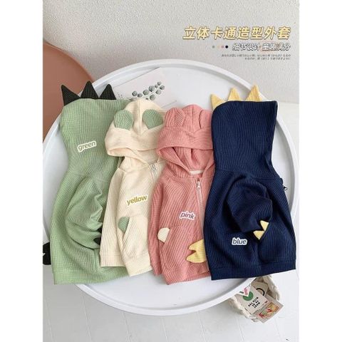 Áo Khoác Tay Dài Có Tai Cho Bé Chất Liệu Tổ Ong Dày Dặn Từ Size 1- Size 7