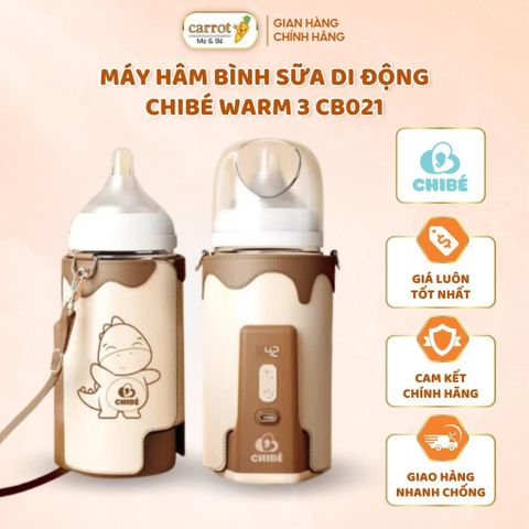 Máy Hâm Bình Sữa Di Động CHIBÉ Warm 3 CB021, Hàng Chính Hãng, Bảo Hành 18 Tháng