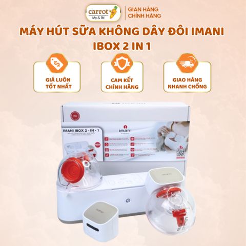 Máy Hút Sữa Không Dây Đôi Imani Ibox 2In1, 9 Chế Độ Hút Sữa Và 5 Chế Độ Massage
