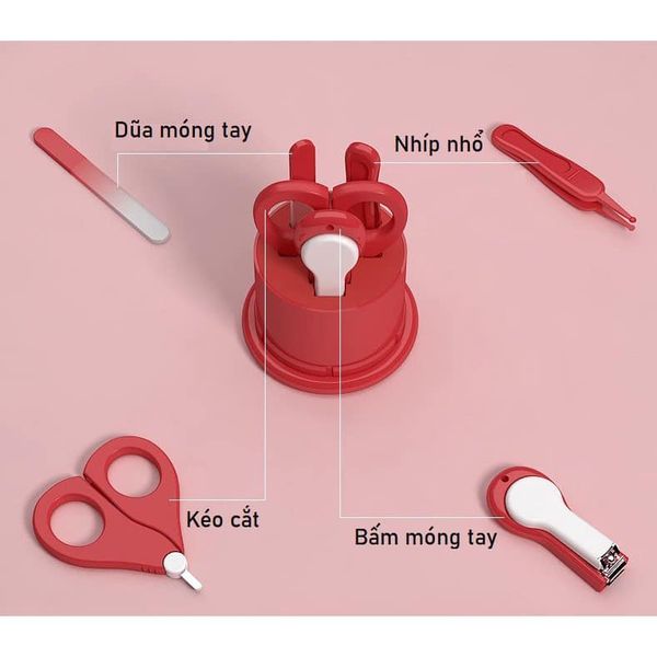 Bộ Cắt Móng Tay Baby Naili Care Sasa - Gồm 4 Chi Tiết Hình Thú Đáng Yêu Cho Bé