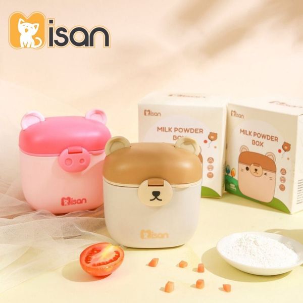 Hộp Đựng Sữa Bột Đồ Ăn Dặm Misan 440ML Cho Bé Kèm Thìa, Bộ Chia Sữa Bột Tiện Lợi Cho Bé Đi Du Lịch
