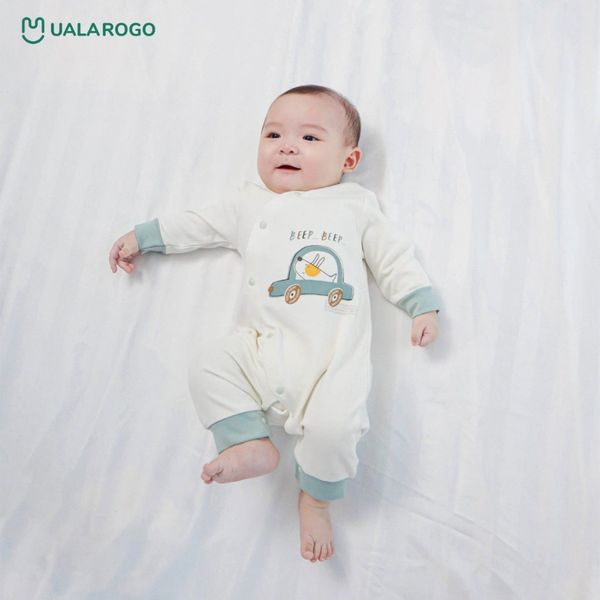 Bộ Nỉ Body Liền UALA ROGO UR3545 hu Đông Ấm Cho Bé 0-12M