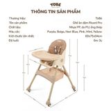 Ghế Ăn Dặm Tobe Richard Pro In Hình Màu Kem- 3109 - Ghế Ăn Dặm Cho Bé