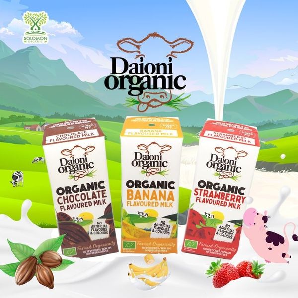 Sữa Tươi Hữu Cơ Tách Béo DAIONI 200mL, Oganic Nguyên Chất - Siêu Thị Mẹ Và Bé Carrot