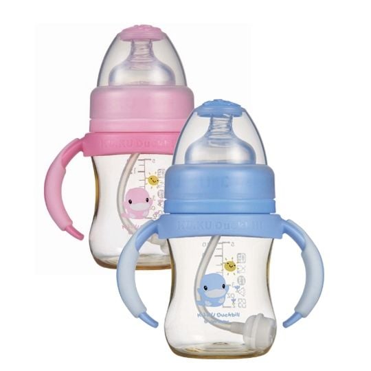 Bình Sữa Có Tay Cầm Nhựa PES KUKU 150ML
