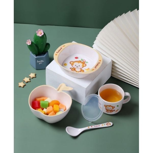 Bát Ăn Dặm KICHILACHI, Chén Ăn Dặm Có Tay Cầm