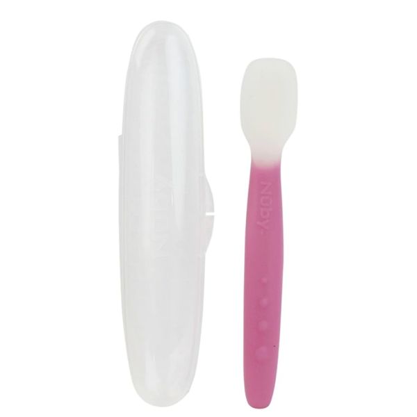 Thìa Ăn Dặm Nũby Cao Cấp, 100% Silicone, Dành Cho Trẻ Từ 4 Tháng Tuổi