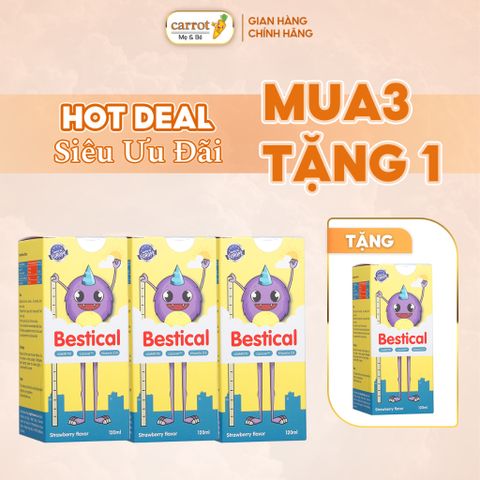 Canxi Bestical 120mL, Canxi Sinh Học, Bổ Sung Canxi Vitamin D3K2 Giúp Xương Và Răng Chắc Khỏe