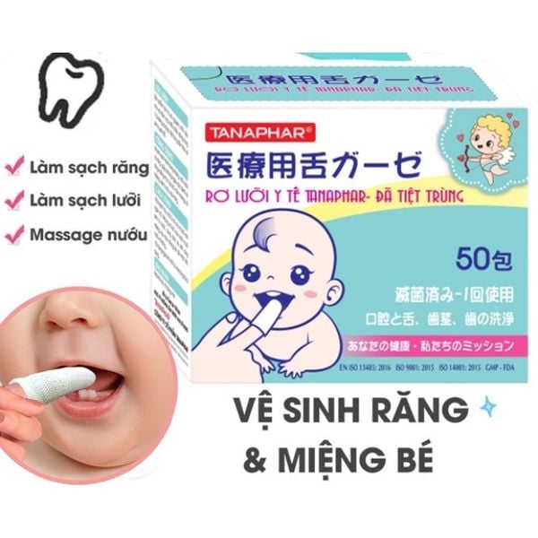 Gạc Rơ Lưỡi Tanaphar Vệ Sinh Răng Miệng Made In Việt Nam/ Tiêu Chuẩn Xuất Nhật 50 Gói