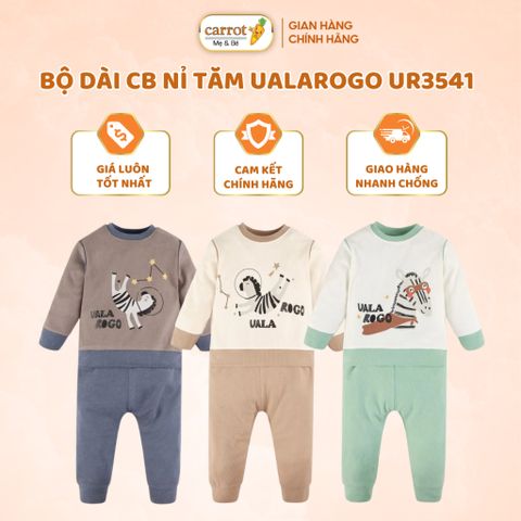 Bộ Dài Tay Nỉ Tăm Ualarogo UR3541, Set Đồ Dài Tay Cho Bé 9-48M