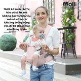 Địu Ngồi Cho Bé - Địu Ngồi Cho Bé Sơ Sinh Molli - Mẹ Và Bé, Thoáng Khí - 700Gr