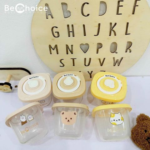 Hộp Trữ Đông Chia Vạch Bechoice Set 2 Cái 120ML