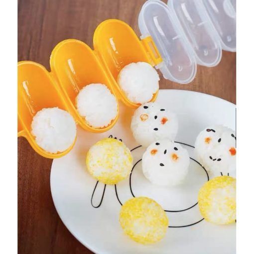 Bộ Khuôn Lắc Cơm Kèm Thìa Xúc, Dụng Cụ Tạo Cơm Nắm Ăn Dặm Cho Bé