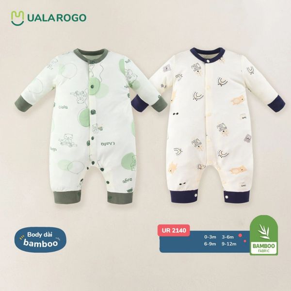 Bộ Body Cúc Bấm Bamboo UR 2140V Cho Bé Sơ Sinh 0-9M