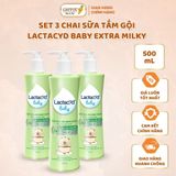 Sữa Tắm Cho Bé Lactacyd Milky 250mL/500mL, Không Gây Cay Mắt, Bảo Vệ, Nuôi Dưỡng Da Bé Thêm Mềm Mịn