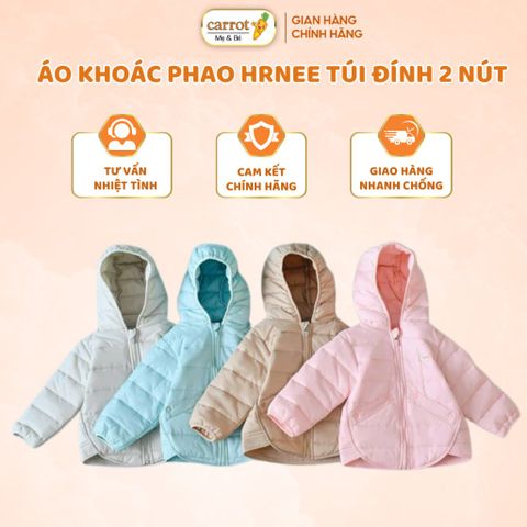 Áo Khoác Phao Trần Bông HRNEE Siêu Nhẹ Ấm Cho Bé 9 tháng - 4 Tuổi