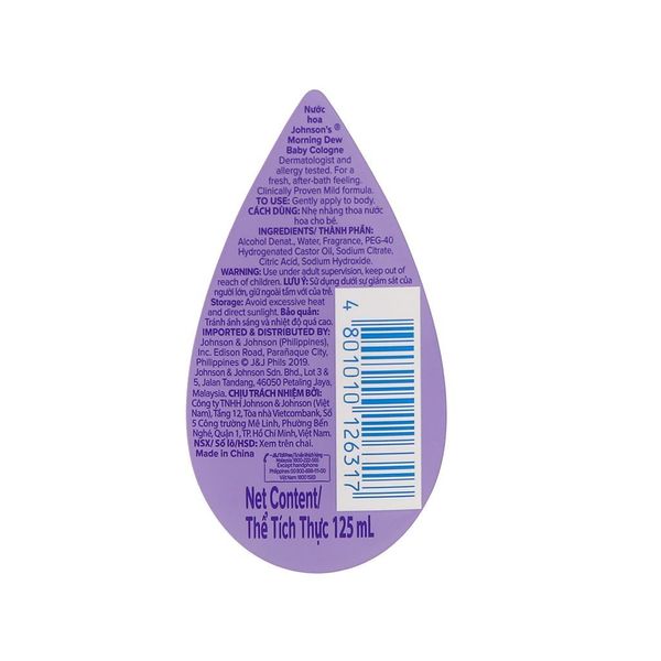Nước Hoa Johnson's Baby Hương Ban Mai 125ML