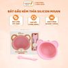 Bát Ăn Dặm Silicon Hình Gấu Misan Kèm Thìa Cho Bé