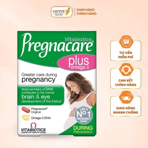 Vitamin bà bầu Pregnacare Plus Omega-3 hộp 56 viên của Anh - Siêu Thị Mẹ Và Bé Carrot