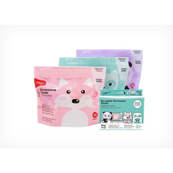 Túi Tiệt Trùng Bằng Hơi Nước Trong Lò Vi Sóng SunMum Thái Lan