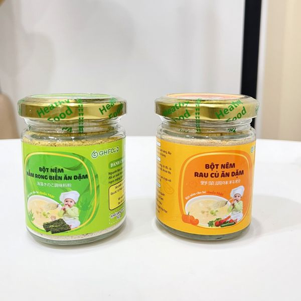 Bột Nêm Nấm Rong Biển Ăn Dặm, Bột Nêm Rau Củ Ăn Dặm GHFOOD 50G