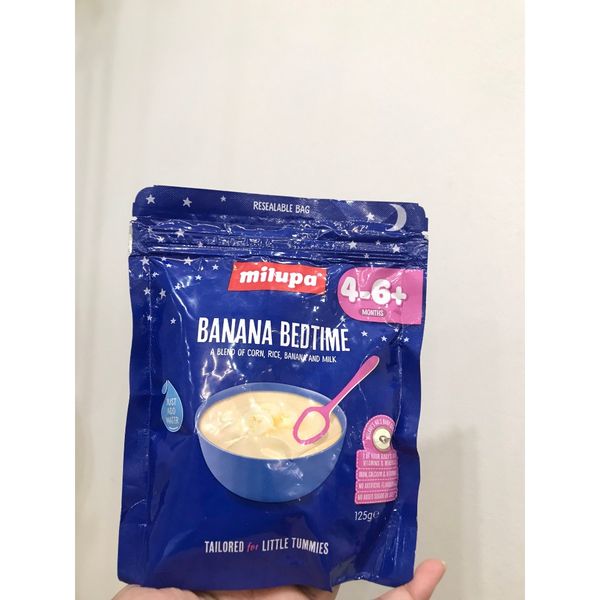 Bột Ăn Dặm MILUPA Vị Chuối Buổi Tối 125g 4M+ Cho Bé