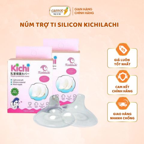 Núm Trợ Ti Silicon Kichilachi, Hỗ Trợ Đầu Ti Cho Mẹ Hộp 2 Chiếc