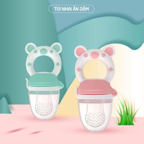 Túi Nhai Gấu Babuu 6+ Ăn Dặm Chống Hóc Cho Bé