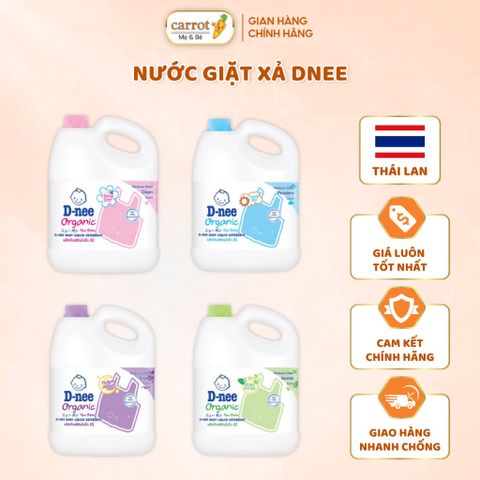 Nước Giặt Quần Áo Em Bé Dnee 3000ml, Nước Giặt Xả Cho Trẻ Em An Toàn - Siêu Thị Mẹ Và Bé Carrot