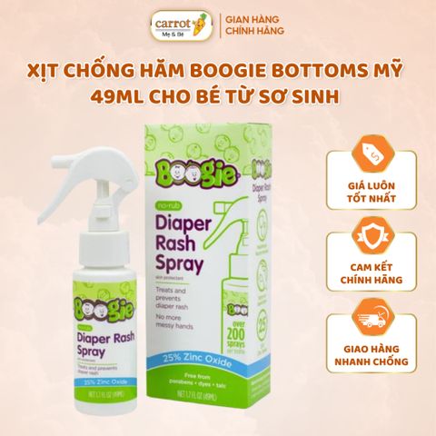 Xịt Chống Hăm BOOGIE BOTTOMS Mỹ Cho Bé Từ Sơ Sinh 49ML