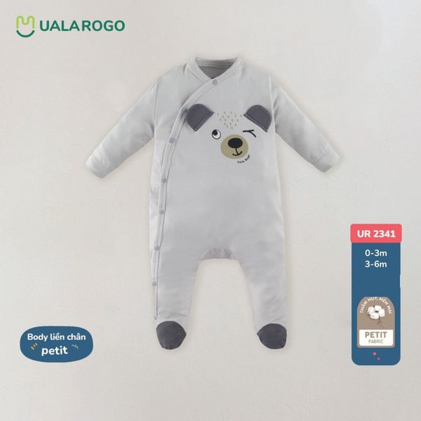 Body Liền Chân Petit UR2341, Bộ Body Cho Bé Trai, Bé Gái Từ 0-6M