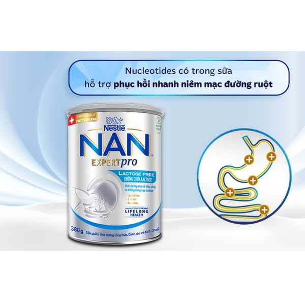 Sữa Nan Expert Pro Lactose Free Thụy Sỹ 380g cho bé từ 0 - 3 tuổi