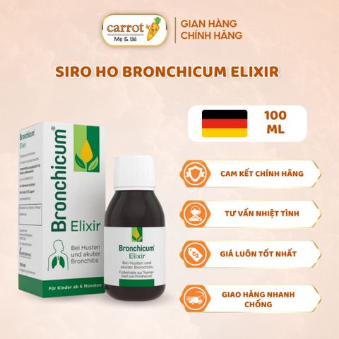 Siro Giảm Ho Bronchicum Elixir Cho Trẻ Từ 6 Tháng Tuổi 100ML