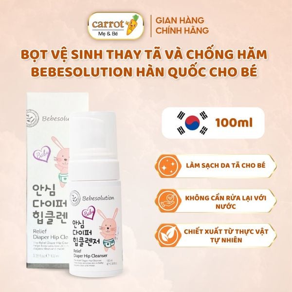 Kem Vệ Sinh Thay Tả Cho Bé Gái, Trai Nội Địa Hàn Bebesolution Chống Hăm 100ML