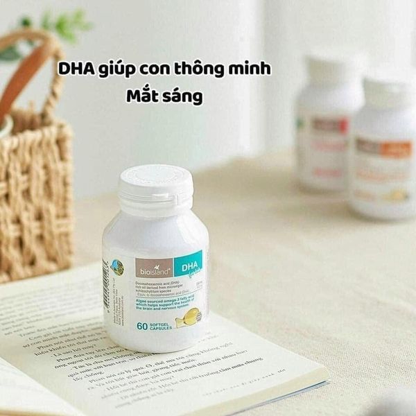 Vitamin DHA Bio Island Cho Bé Hộp 60V Úc, Giúp Bé Phát Triển Trí Não, Tăng Chiều Cao