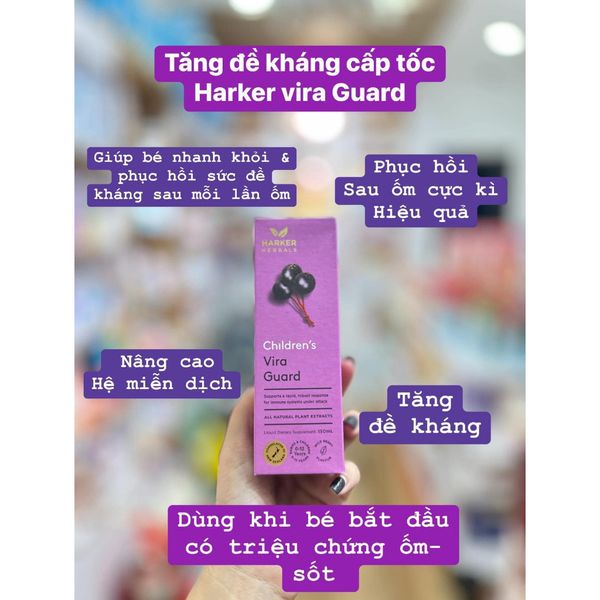 Siro Tăng Đề Kháng Khi Ốm Harker Herbals Children's Vira Guard Cho Bé