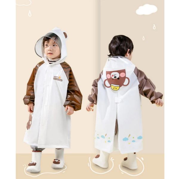 Áo Mưa Melittdeer Cho Bé, Áo Mưa Trẻ Em Cao Cấp Có Mũ, Chất Liệu An Toàn Cho Bé