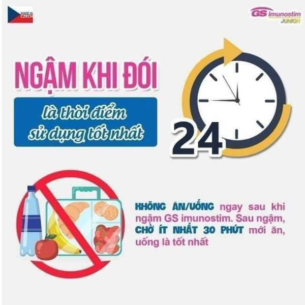 Viên ngậm GS Imunostim junior Hộp 20 Viên, Tăng Cường Miễn Dịch Và Sức Khỏe Đường Hô Hấp Cho bé