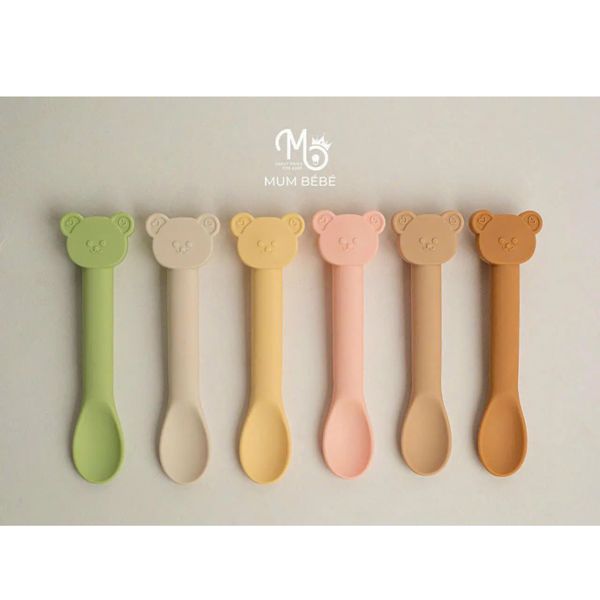 Thìa Gấu Silicon Mum BéBé Cho Bé Ăn Dặm (Cái)