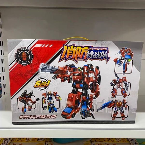 Bộ 5 Xe Biến Hình Robot ZJ899-86 Cho Bé, Đồ Chơi Robot